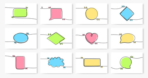 Line speech bubble frames smart callout box Vector Image