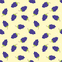 seamless pattern with grape cartoon background vector image