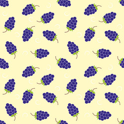 seamless pattern with grape cartoon background vector