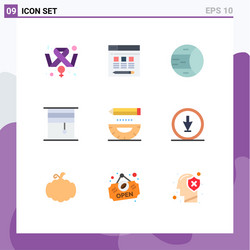 Set 9 modern ui icons symbols signs vector