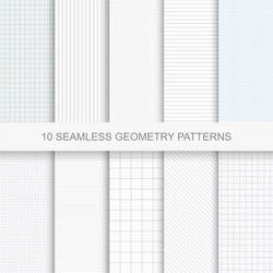 set of simple geometry patterns vector image