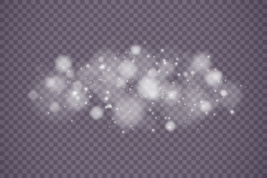Shining bokeh isolated on transparent background vector