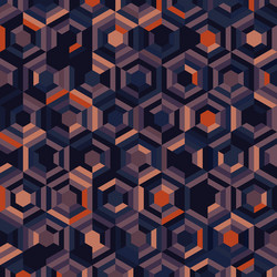 abstract hexagonal pattern design color style vector image