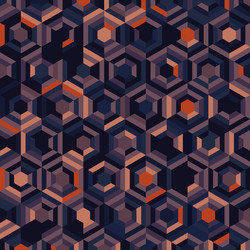 Abstract hexagonal pattern design color style vector