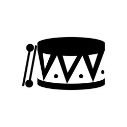 Drum outline cartoon icon symbol design isolated Vector Image