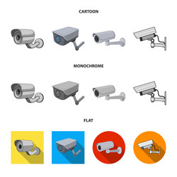isolated object camcorder and camera logo set vector image