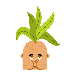 Mandrake root sick nausea emoji nauseating vector