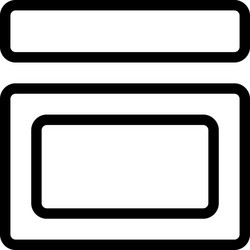 rectangular box frame with header on top vector image