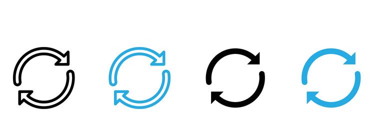 reload button icon ideal for technology and user vector image