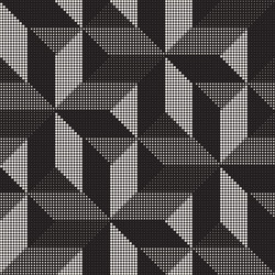 Dotted line geometric seamless pattern Royalty Free Vector
