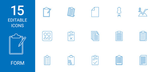 15 form icons vector