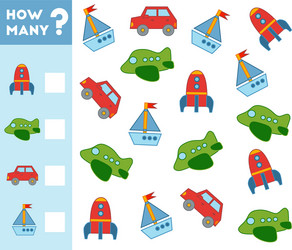 Counting game for children count how many vector