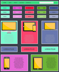 digital mobile internet marketing responsive web vector image