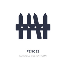 fences icon on white background simple element vector image