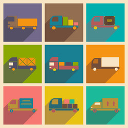 flat with shadow concept and mobile application vector image