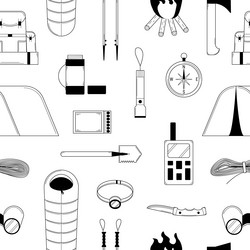 Hand drawn seamless pattern with elements vector