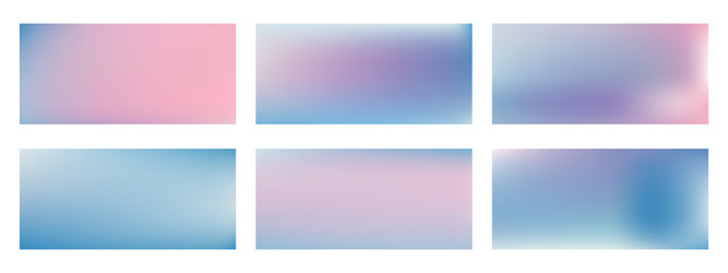 set of 6 abstract mesh backgrounds with blue and vector image