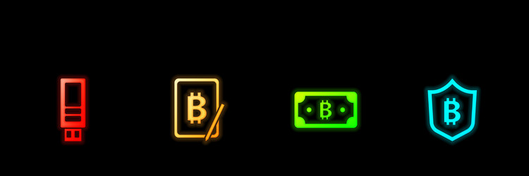 set usb flash drive mining bitcoin from tablet vector image