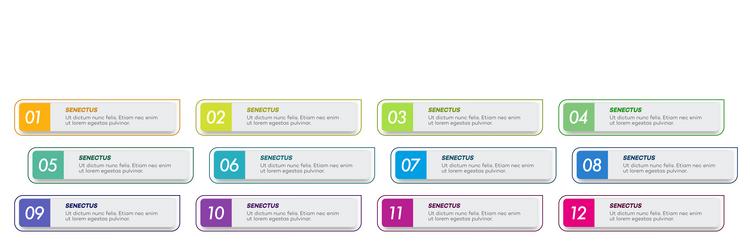 bullet points numbers from 1 to 12 list markers vector image