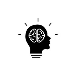 innovation icon set brain idea and solution vector image