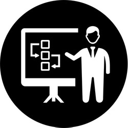 planning icon strategy workflow structure vector image