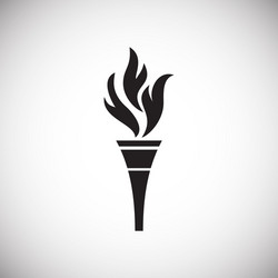 torch icon on background for graphic and web vector