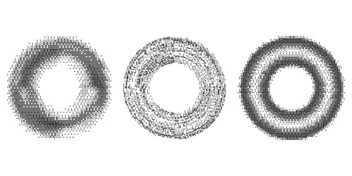 bitmap pixel arcade game effect circles frames vector image