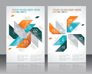 brochure template design with abstract elements vector image
