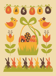 Set of easter elements Royalty Free Vector Image