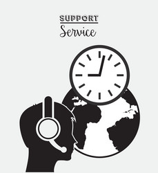 support service design vector image