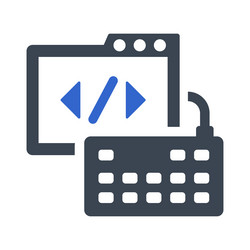 coding rebuild icon vector image