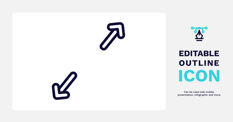 expand arrows icon thin line vector image