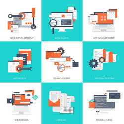 flat computing background vector image