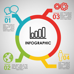 infograhic design data icon colorful vector image