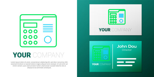 Line house intercom system icon isolated on white vector