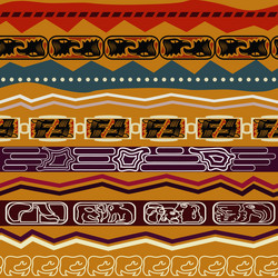seamless pattern with images of an eagle vector image