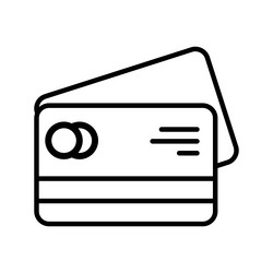 Credit card outline icon style vector