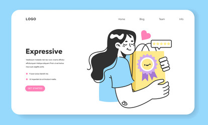 expressive consumer behavior web banner or landing vector image