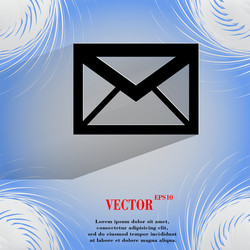 Mail envelope flat modern web design vector