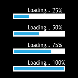progress loading bar set of icons load vector image