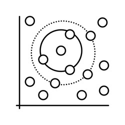 random forest algorithm line icon vector image