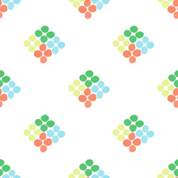 Seamless pattern with rhombus of circles vector