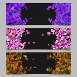 abstract banner template set with colored circles vector image