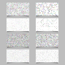 abstract dot pattern card background template set vector