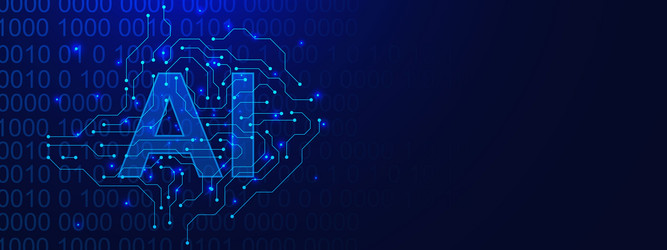 artificial intelligence with circuit board vector image