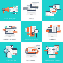 flat computing background vector image