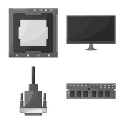 Isolated object desktop and technology symbol vector