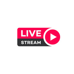 Live streaming icon set neon style Royalty Free Vector Image