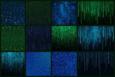Matrix-Style Data Stream vector image
