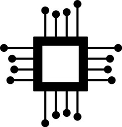 Motherboard circuit technology vector